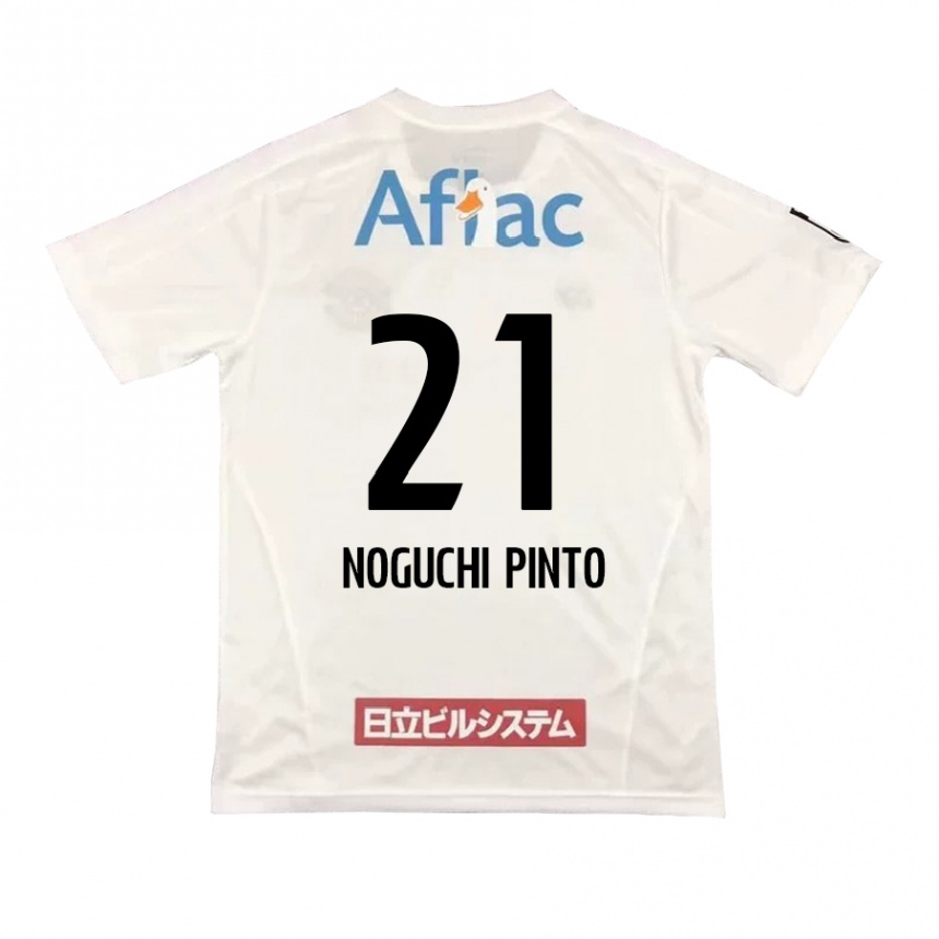 Kids Football Amato Noguchi Pinto #21 White Black Away Jersey 2024/25 T-Shirt Canada