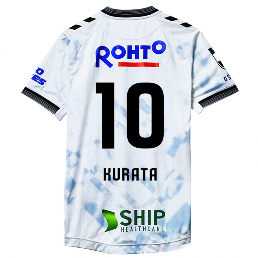 Kids Football Shu Kurata #10 White Black Away Jersey 2024/25 T-Shirt Canada