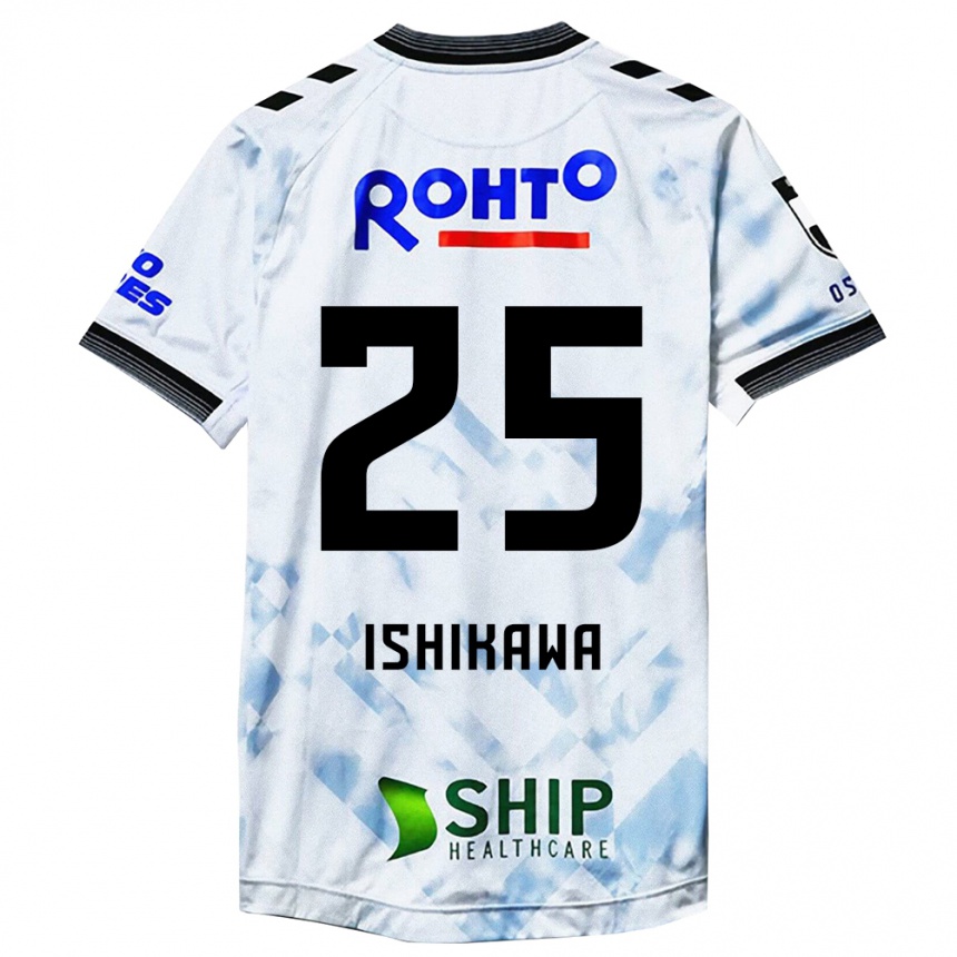 Enfant Football Maillot Kei Ishikawa #25 Blanc Noir Tenues Extérieur 2024/25 Canada