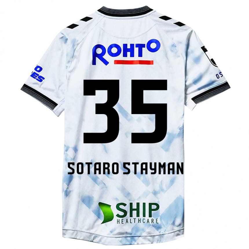 Kids Football Joshua Sotaro Stayman #35 White Black Away Jersey 2024/25 T-Shirt Canada