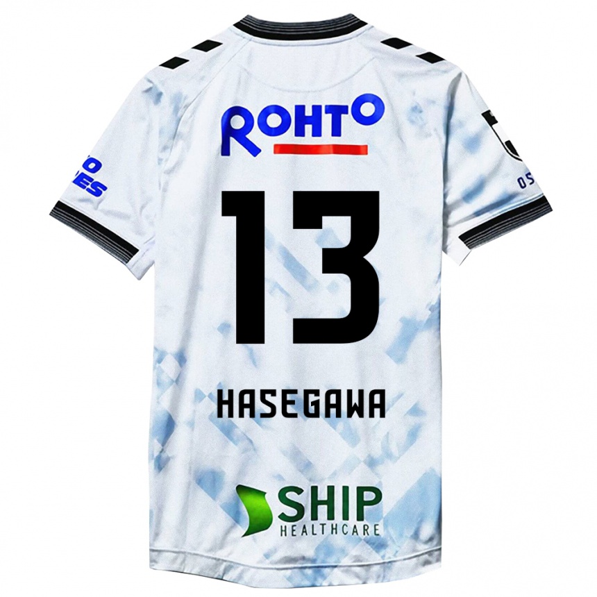 Enfant Football Maillot Kosei Hasegawa #13 Blanc Noir Tenues Extérieur 2024/25 Canada