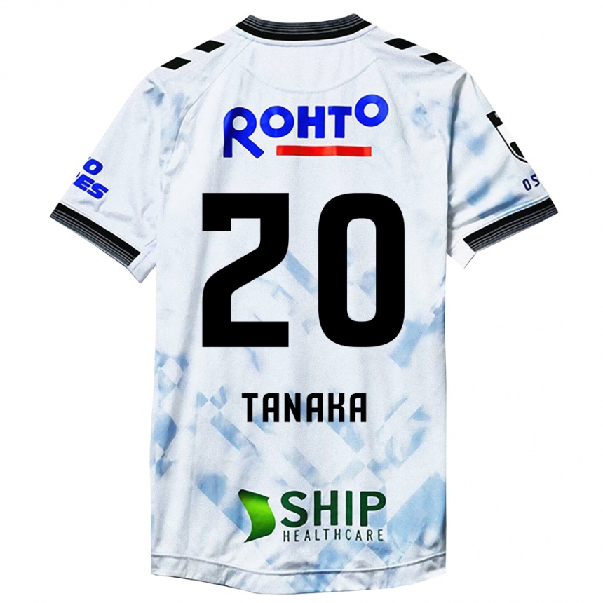 Enfant Football Maillot Hyoga Tanaka #20 Blanc Noir Tenues Extérieur 2024/25 Canada