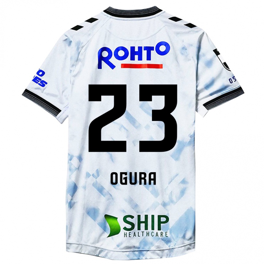 Enfant Football Maillot Shimpei Ogura #23 Blanc Noir Tenues Extérieur 2024/25 Canada