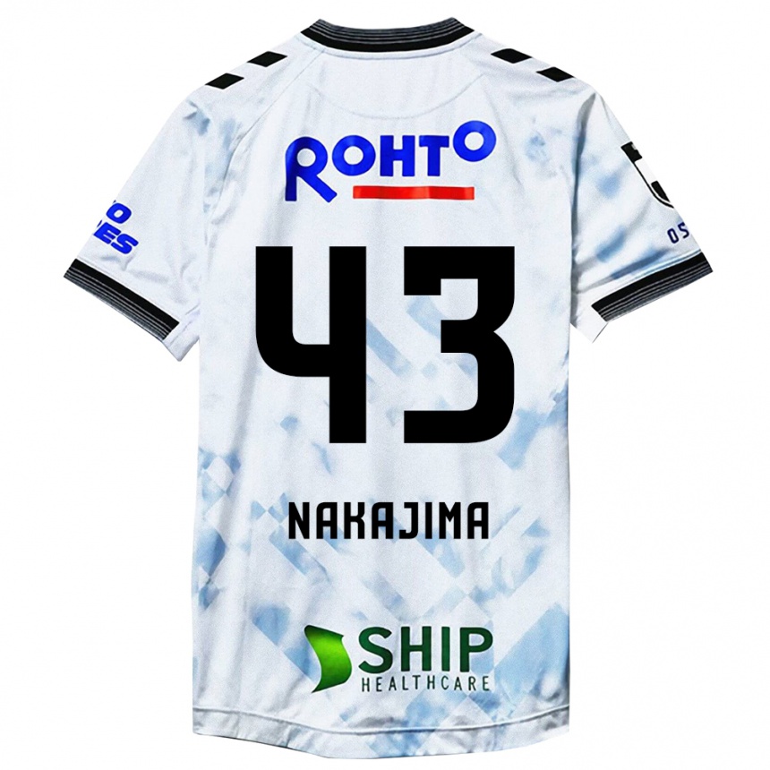 Kids Football Yugo Nakajima #43 White Black Away Jersey 2024/25 T-Shirt Canada