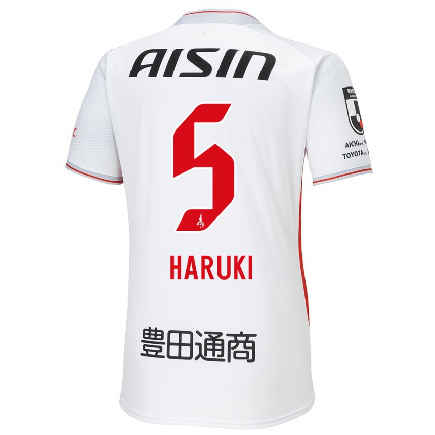 Enfant Football Maillot Haruki Yoshida #5 Blanc Jaune Rouge Tenues Extérieur 2024/25 Canada