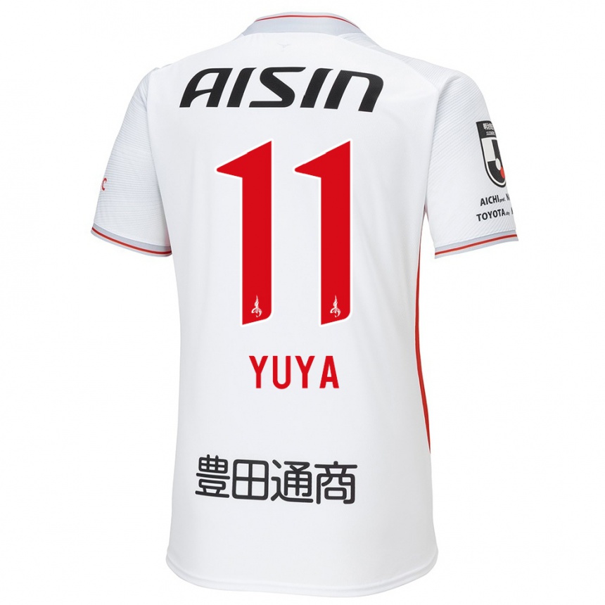 Kids Football Yuya Yamagishi #11 White Yellow Red Away Jersey 2024/25 T-Shirt Canada