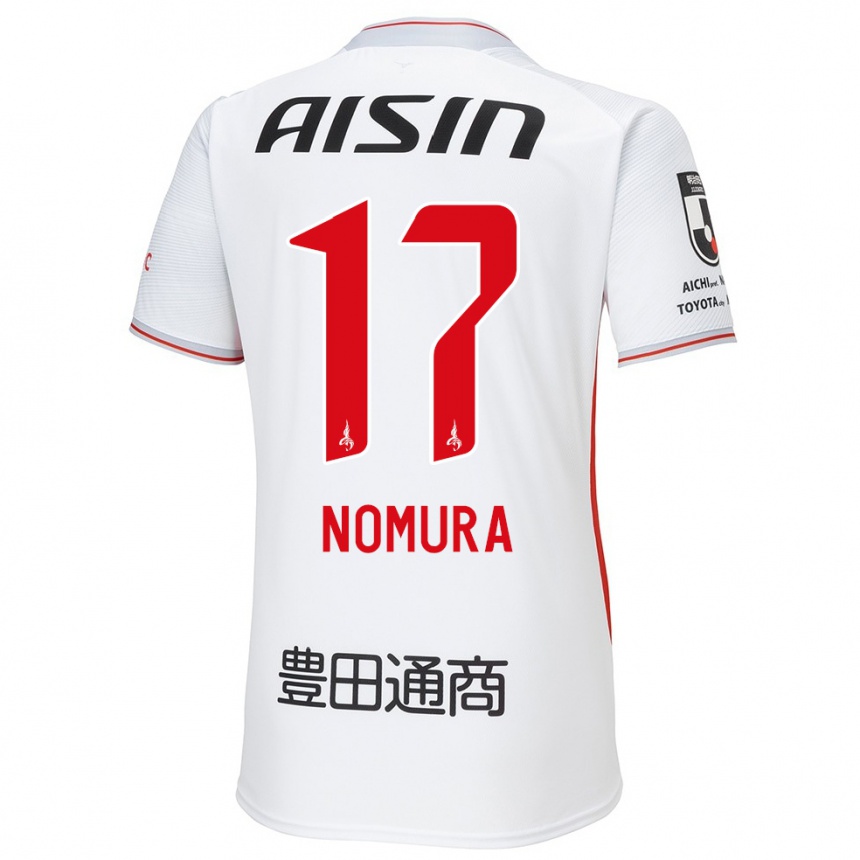 Enfant Football Maillot Yuto Nomura #17 Blanc Jaune Rouge Tenues Extérieur 2024/25 Canada