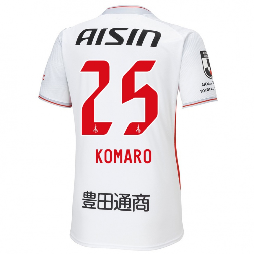 Enfant Football Maillot Shuta Komaro #25 Blanc Jaune Rouge Tenues Extérieur 2024/25 Canada