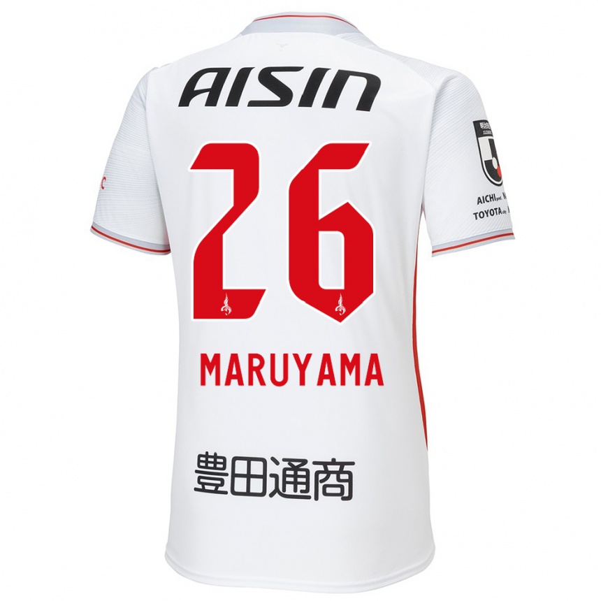 Kids Football Serato Maruyama #26 White Yellow Red Away Jersey 2024/25 T-Shirt Canada