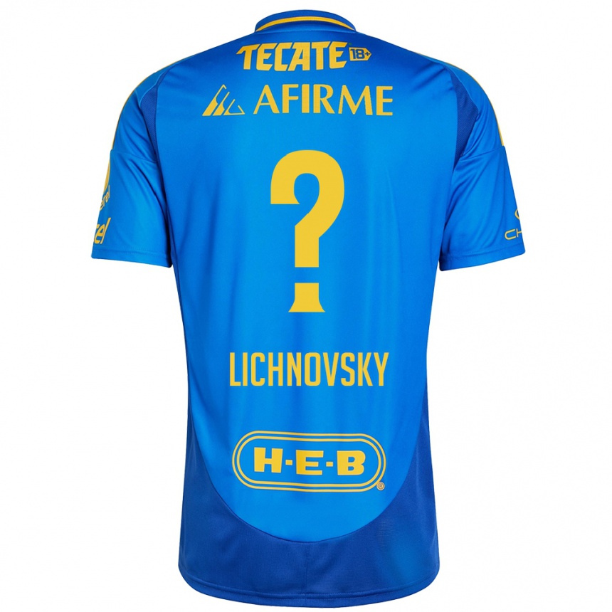 Kids Football Igor Lichnovsky #0 Blue Yellow Away Jersey 2024/25 T-Shirt Canada