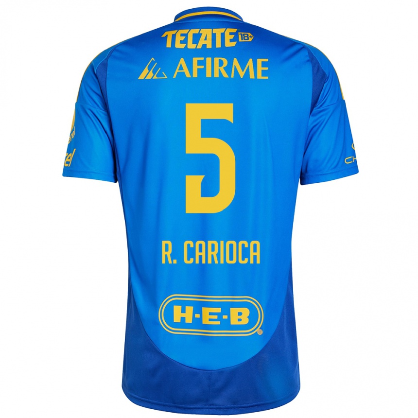 Enfant Football Maillot Rafael Carioca #5 Bleu Jaune Tenues Extérieur 2024/25 Canada