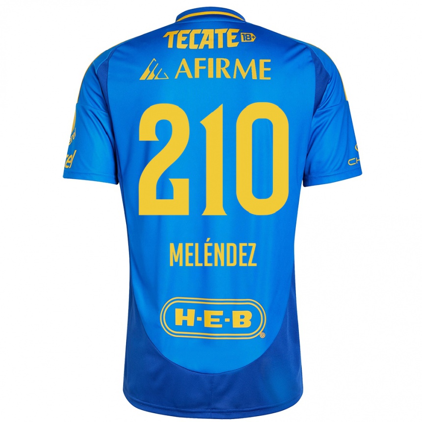 Kids Football Marcelo Meléndez #210 Blue Yellow Away Jersey 2024/25 T-Shirt Canada