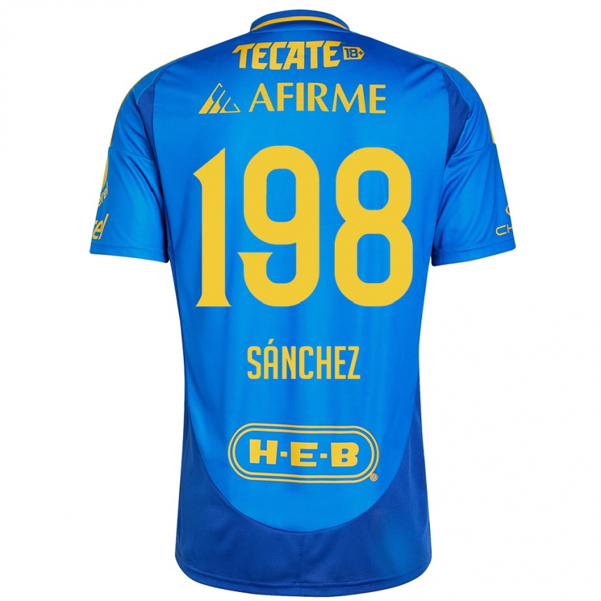 Kids Football Diego Sánchez #198 Blue Yellow Away Jersey 2024/25 T-Shirt Canada