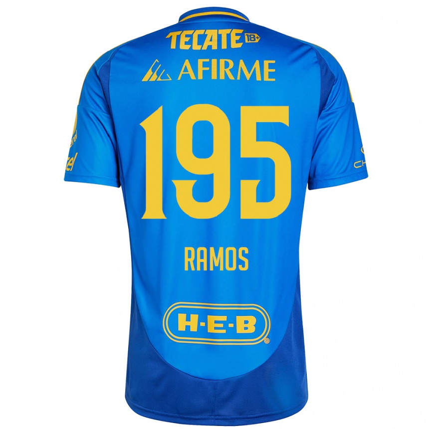 Enfant Football Maillot Rodrigo Ramos #195 Bleu Jaune Tenues Extérieur 2024/25 Canada