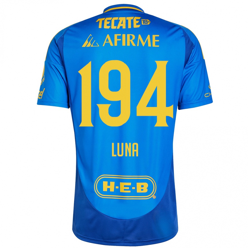 Enfant Football Maillot Juan Luna #194 Bleu Jaune Tenues Extérieur 2024/25 Canada