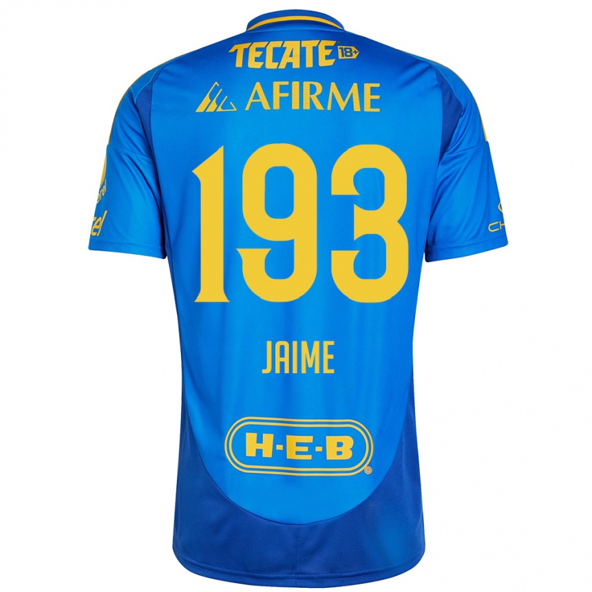 Kids Football Kenneth Jaime #193 Blue Yellow Away Jersey 2024/25 T-Shirt Canada