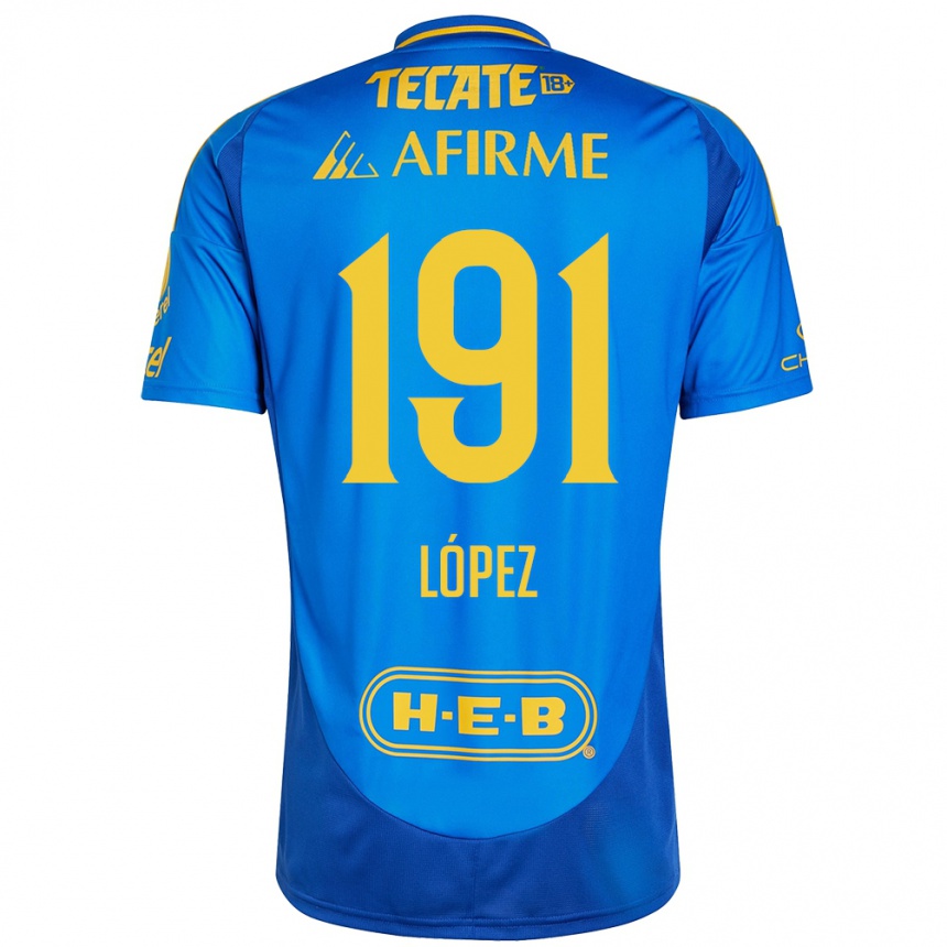 Enfant Football Maillot Adrián López #191 Bleu Jaune Tenues Extérieur 2024/25 Canada