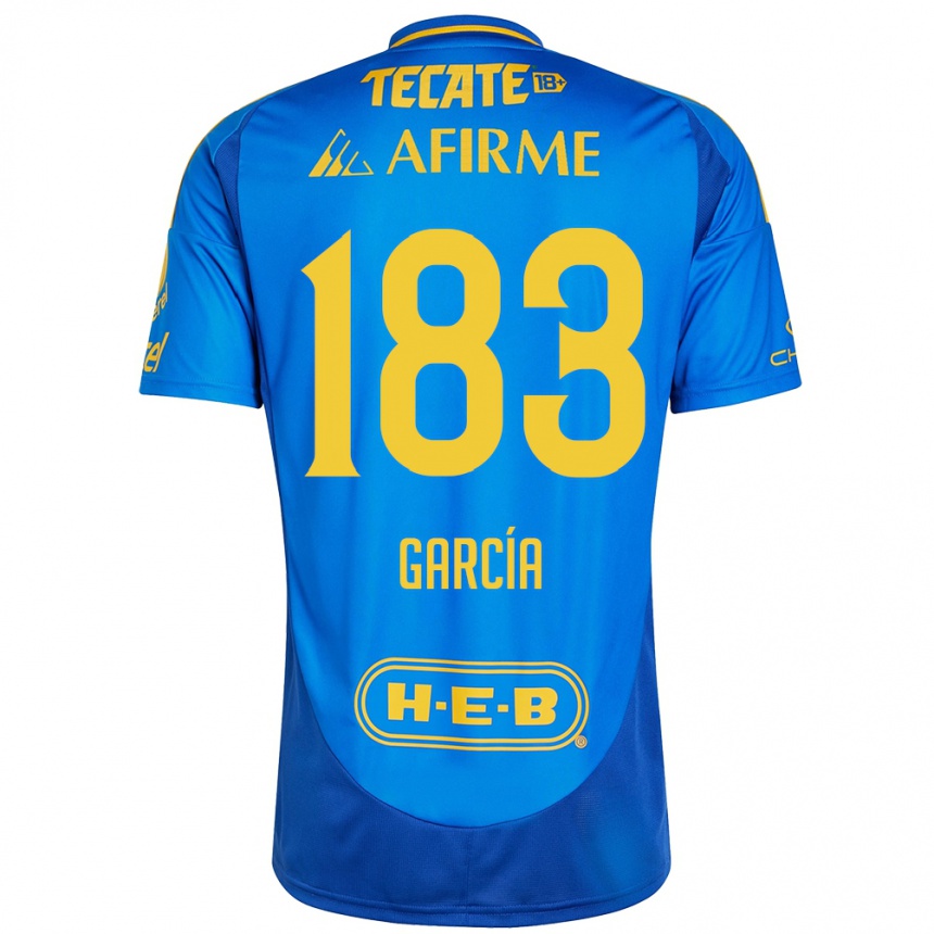 Enfant Football Maillot Zahir García #183 Bleu Jaune Tenues Extérieur 2024/25 Canada