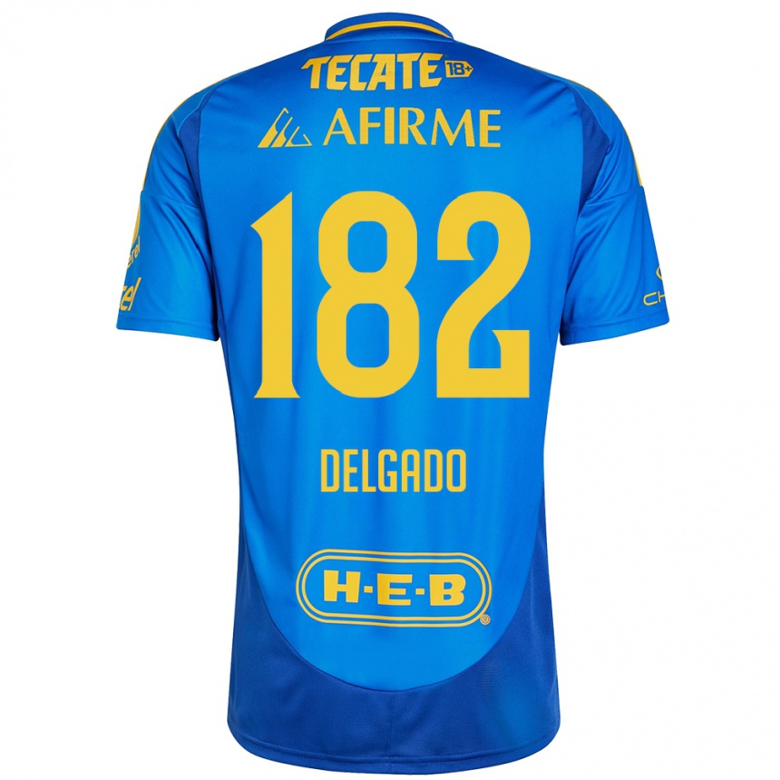 Kids Football Arturo Delgado #182 Blue Yellow Away Jersey 2024/25 T-Shirt Canada