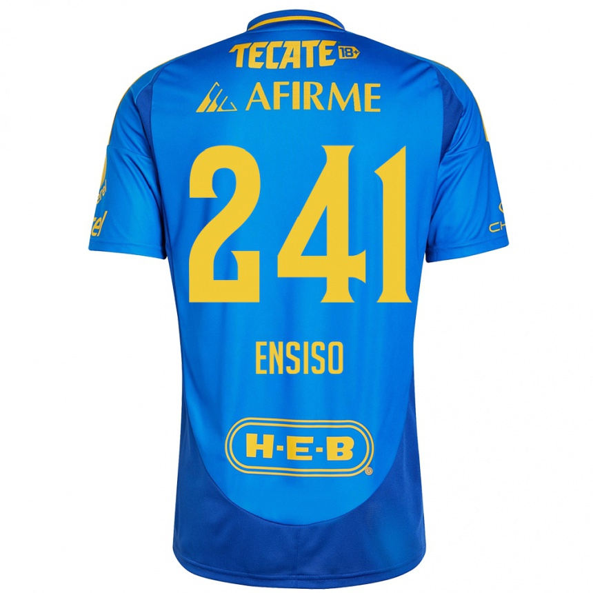 Enfant Football Maillot Eduardo Ensiso #241 Bleu Jaune Tenues Extérieur 2024/25 Canada