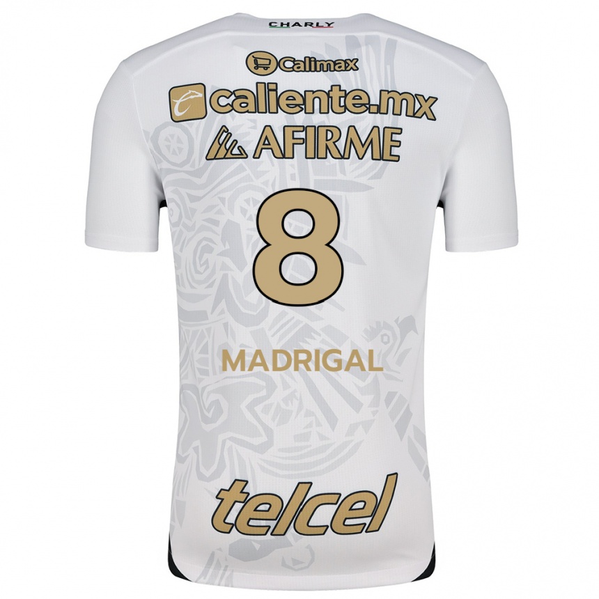 Enfant Football Maillot Fernando Madrigal #8 Blanc Noir Tenues Extérieur 2024/25 Canada