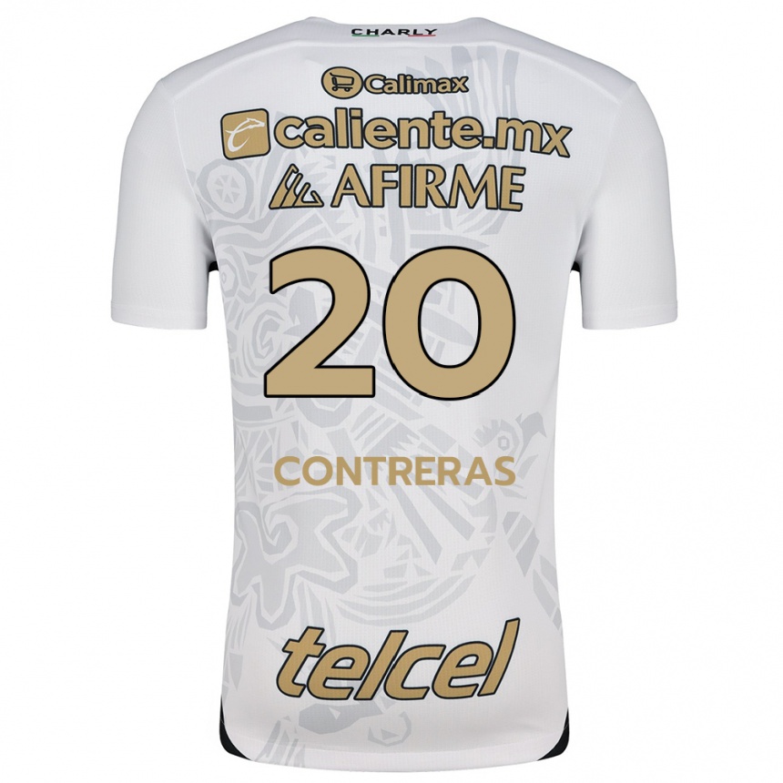 Enfant Football Maillot Francisco Contreras #20 Blanc Noir Tenues Extérieur 2024/25 Canada