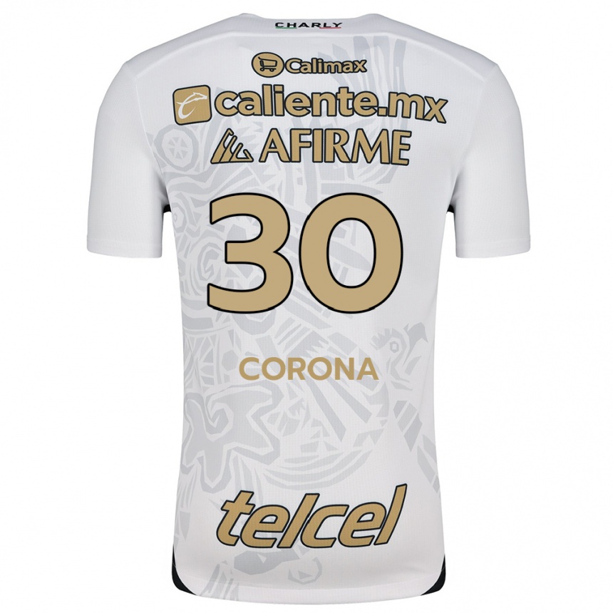 Enfant Football Maillot Jesús Corona #30 Blanc Noir Tenues Extérieur 2024/25 Canada