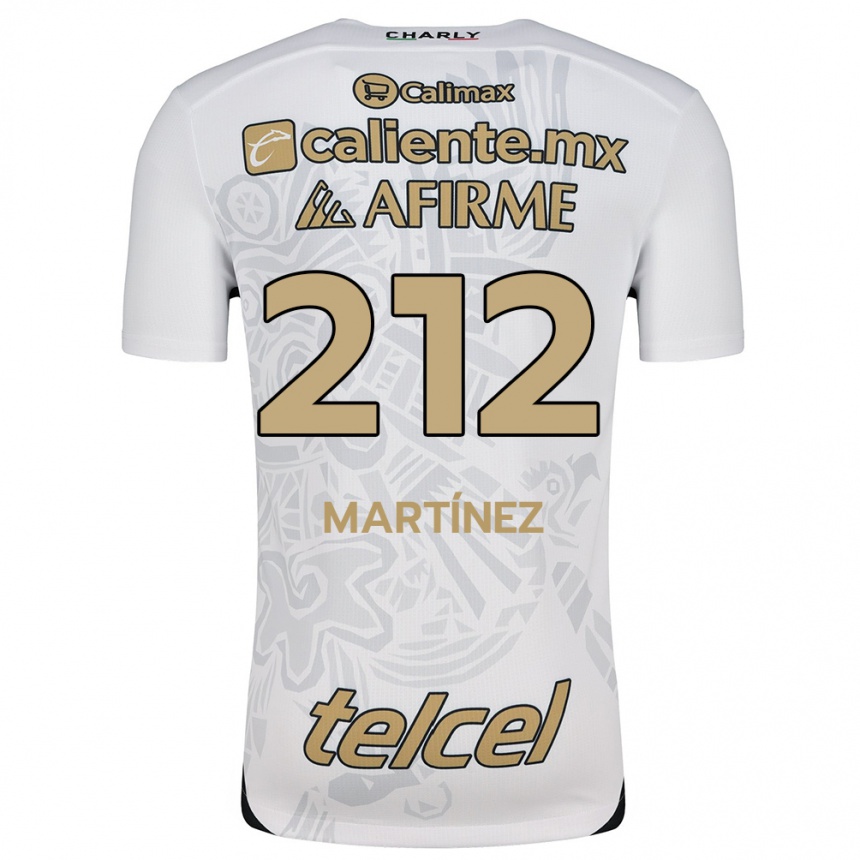 Kids Football Juan Martínez #212 White Black Away Jersey 2024/25 T-Shirt Canada