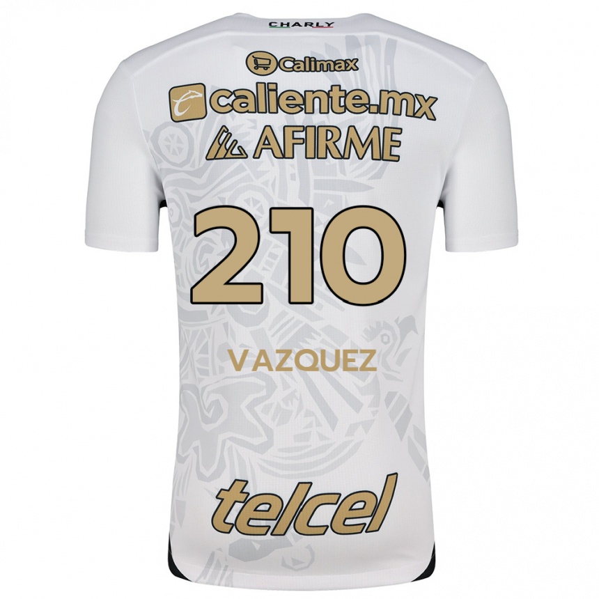 Kids Football Daniel Vázquez #210 White Black Away Jersey 2024/25 T-Shirt Canada