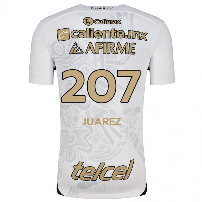 Enfant Football Maillot José Juárez #207 Blanc Noir Tenues Extérieur 2024/25 Canada