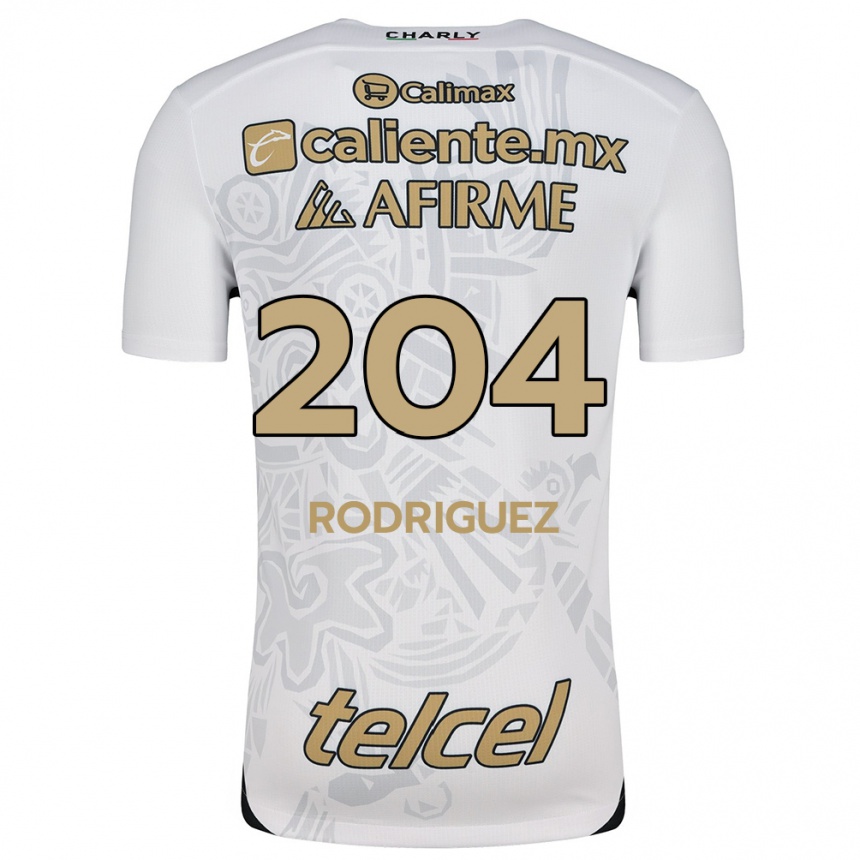 Kids Football Jesús Rodríguez #204 White Black Away Jersey 2024/25 T-Shirt Canada