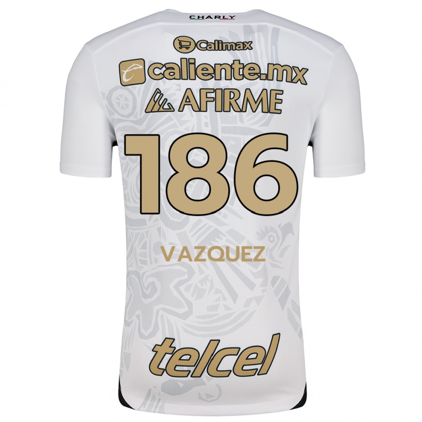 Enfant Football Maillot Octavio Vázquez #186 Blanc Noir Tenues Extérieur 2024/25 Canada