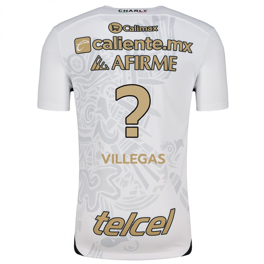 Enfant Football Maillot Óscar Villegas #0 Blanc Noir Tenues Extérieur 2024/25 Canada