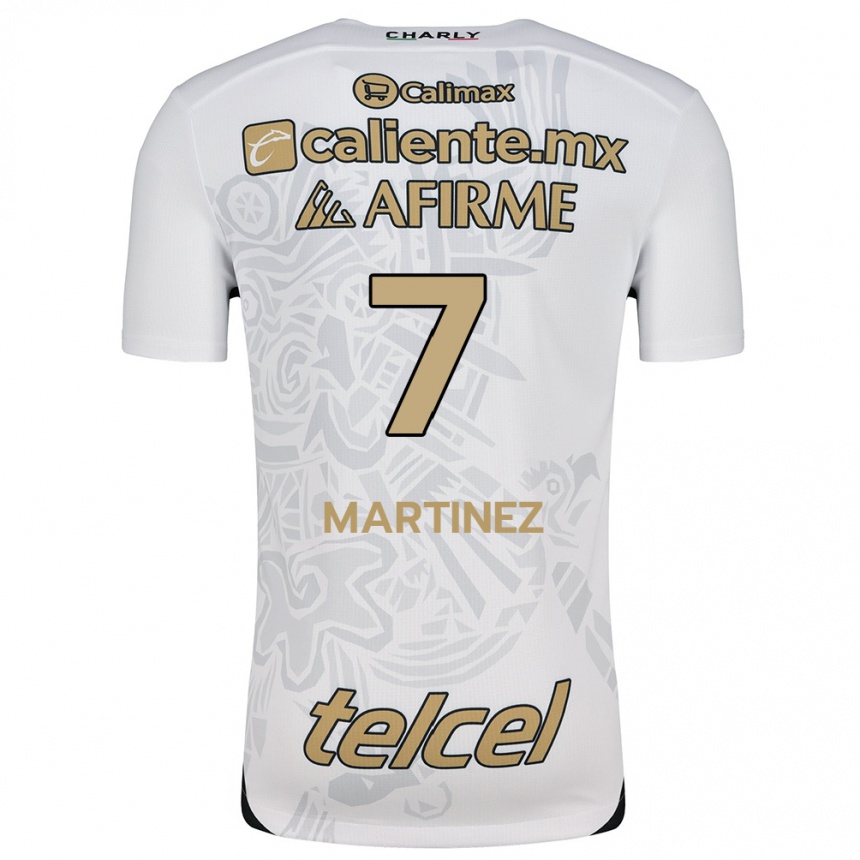 Kids Football Alejandro Martínez #7 White Black Away Jersey 2024/25 T-Shirt Canada