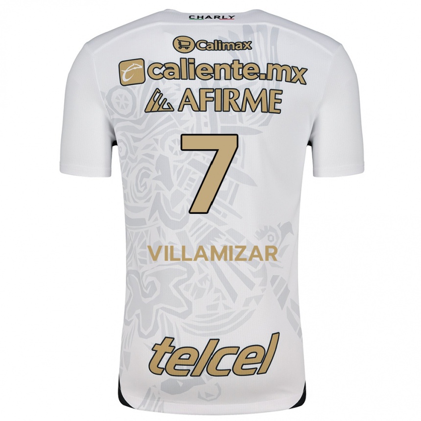 Enfant Football Maillot Paola Villamizar #7 Blanc Noir Tenues Extérieur 2024/25 Canada