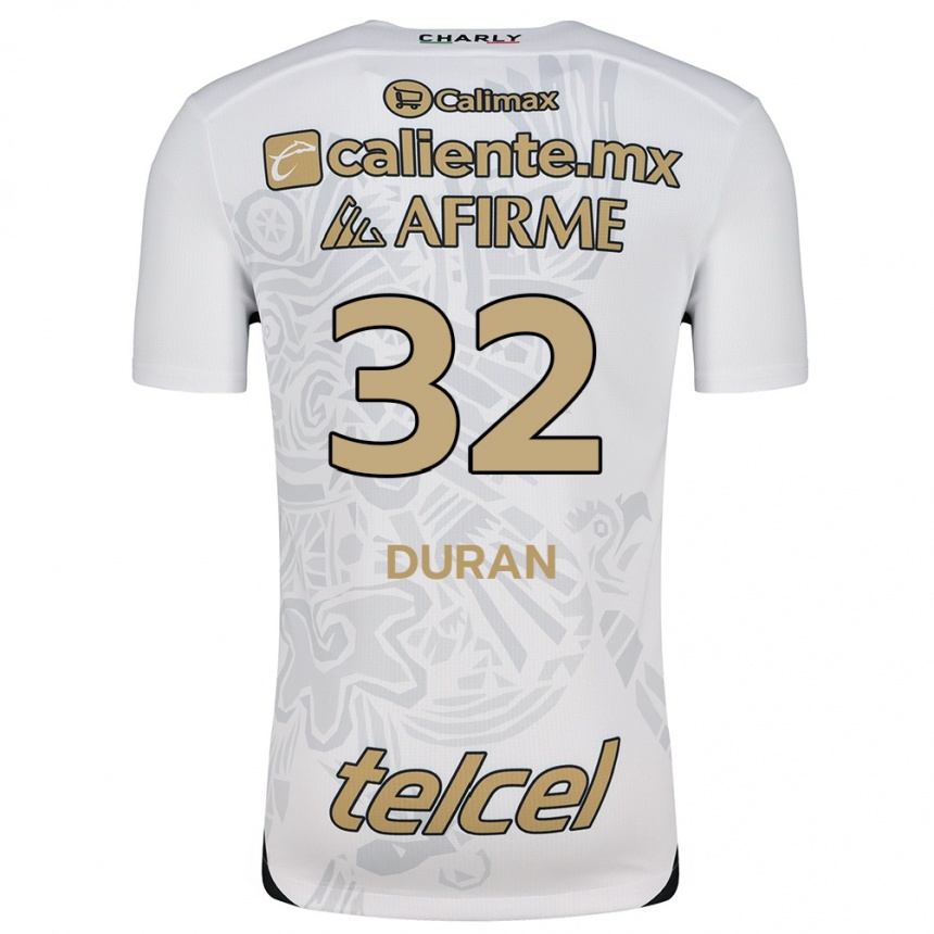 Enfant Football Maillot Ailed Duran #32 Blanc Noir Tenues Extérieur 2024/25 Canada