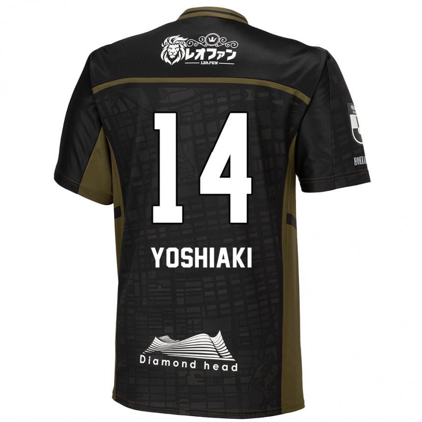 Kids Football Yoshiaki Komai #14 Black Green Away Jersey 2024/25 T-Shirt Canada