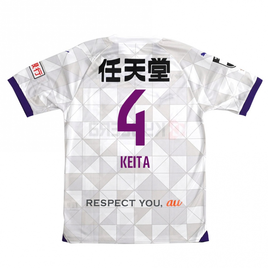 Kids Football Keita Matsuda #4 White Purple Away Jersey 2024/25 T-Shirt Canada