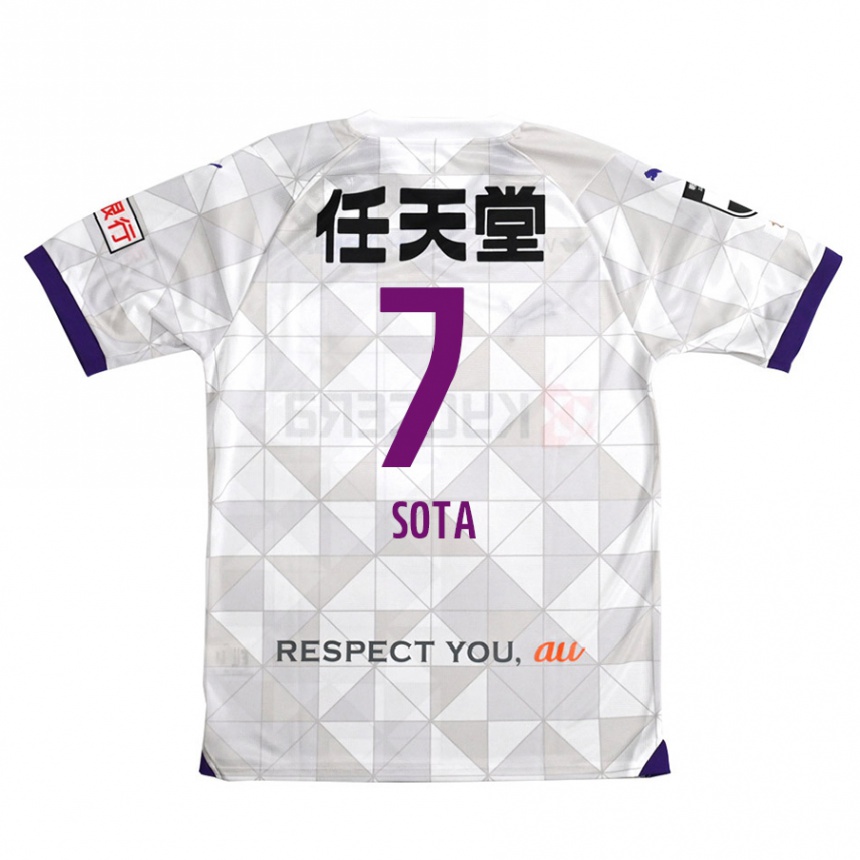 Kids Football Sota Kawasaki #7 White Purple Away Jersey 2024/25 T-Shirt Canada