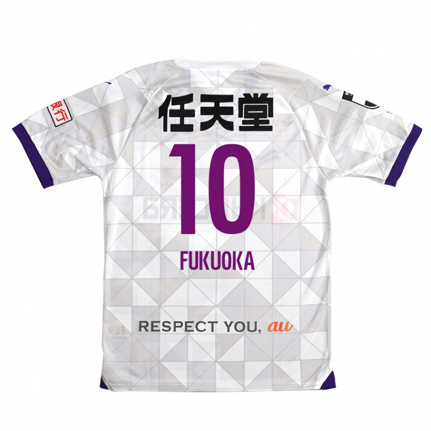 Enfant Football Maillot Shimpei Fukuoka #10 Blanc Violet Tenues Extérieur 2024/25 Canada