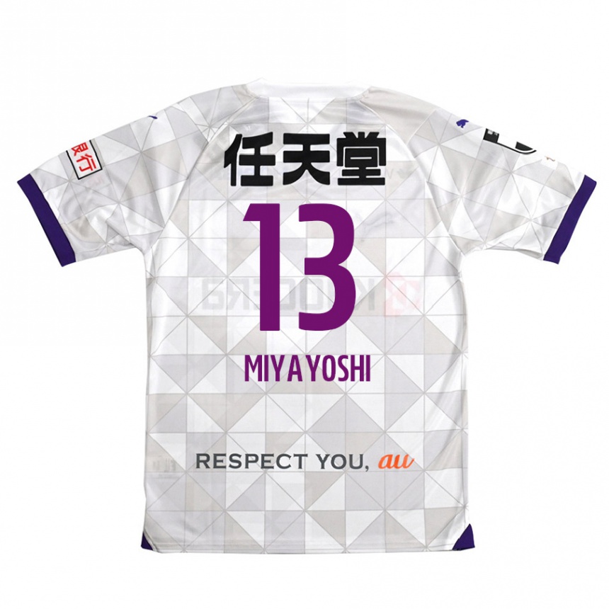 Kids Football Takumi Miyayoshi #13 White Purple Away Jersey 2024/25 T-Shirt Canada