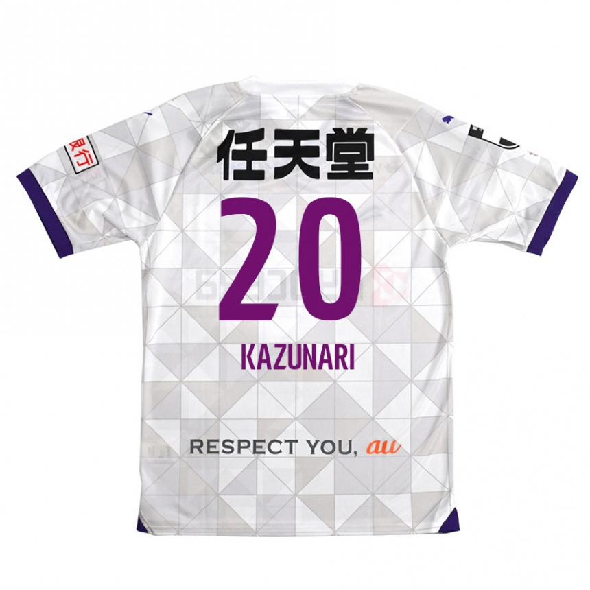 Kids Football Kazunari Kita #20 White Purple Away Jersey 2024/25 T-Shirt Canada