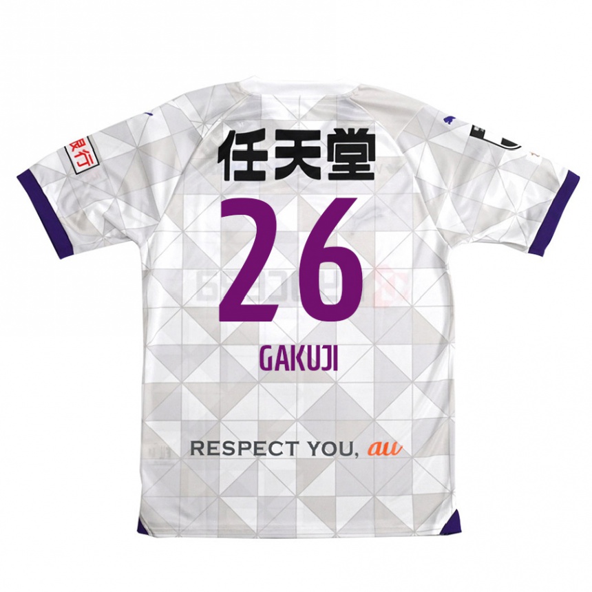 Kids Football Gakuji Ota #26 White Purple Away Jersey 2024/25 T-Shirt Canada