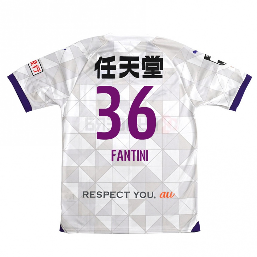 Enfant Football Maillot Akira Fantini #36 Blanc Violet Tenues Extérieur 2024/25 Canada