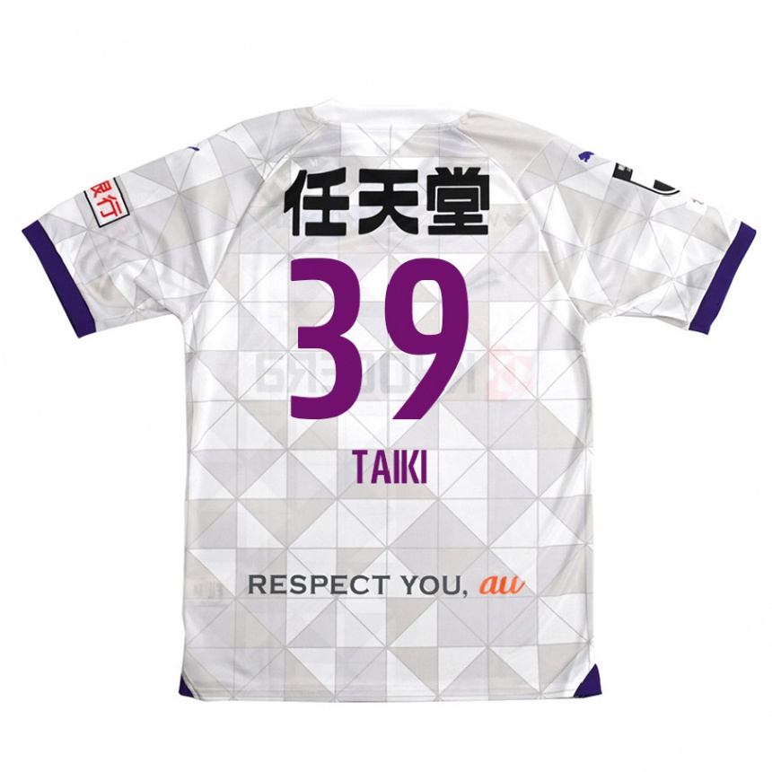 Kids Football Taiki Hirato #39 White Purple Away Jersey 2024/25 T-Shirt Canada