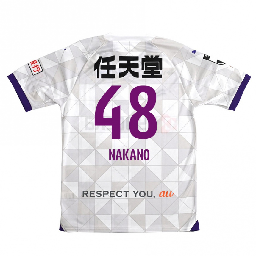 Kids Football Ryuma Nakano #48 White Purple Away Jersey 2024/25 T-Shirt Canada