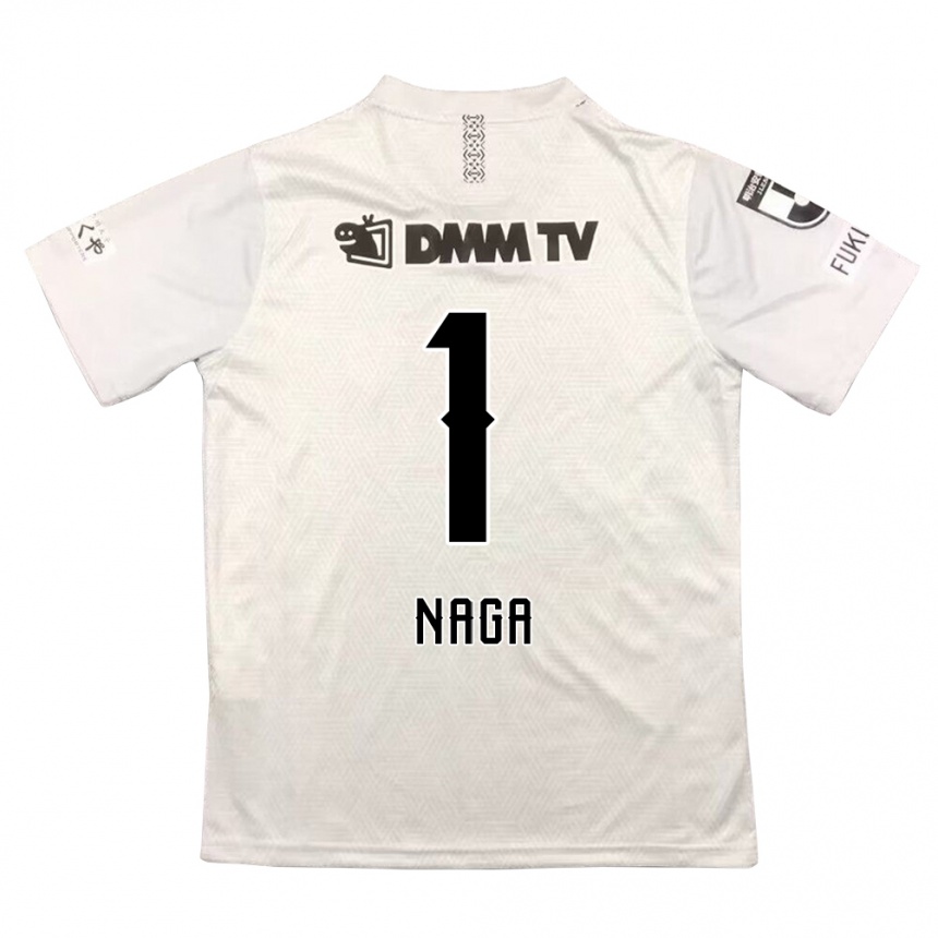 Kids Football Takumi Nagaishi #1 Gray Black Away Jersey 2024/25 T-Shirt Canada