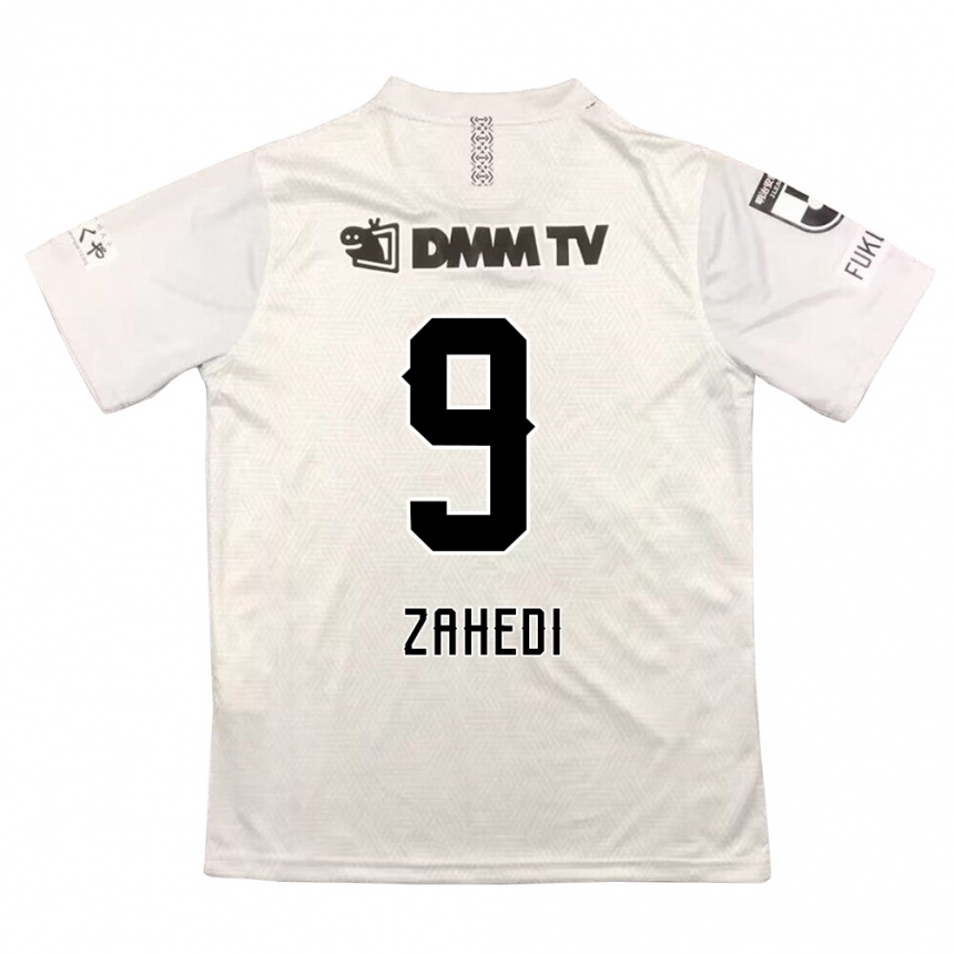 Kids Football Shahab Zahedi #9 Gray Black Away Jersey 2024/25 T-Shirt Canada