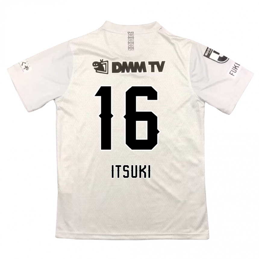 Kids Football Itsuki Oda #16 Gray Black Away Jersey 2024/25 T-Shirt Canada