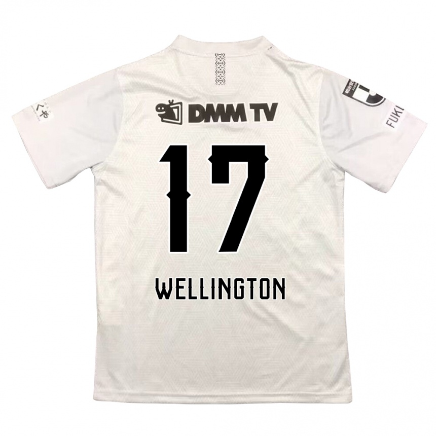 Kids Football Wellington #17 Gray Black Away Jersey 2024/25 T-Shirt Canada